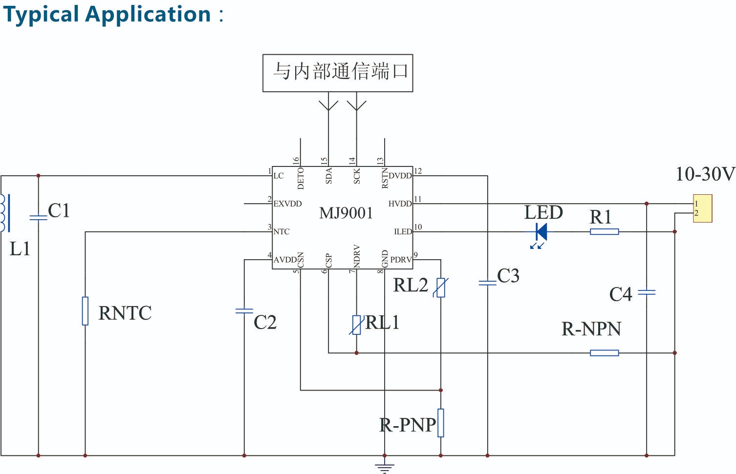 MOJAY茂捷M9001电感式接近开关芯片