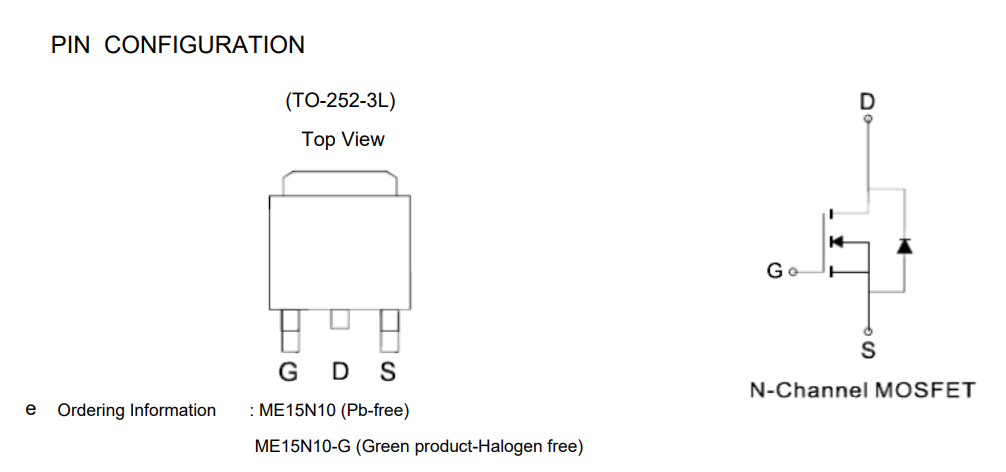 台湾松木N沟道 100V (D-S) MOSFET